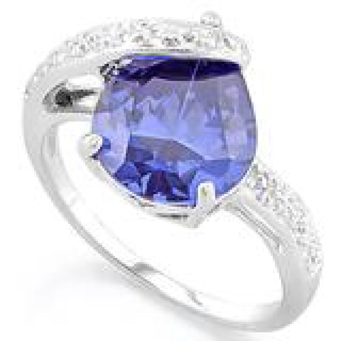 BRIGHT PEAR CUT LAVENDAR QUARTZ 2CT DECO RING (1 of 1)