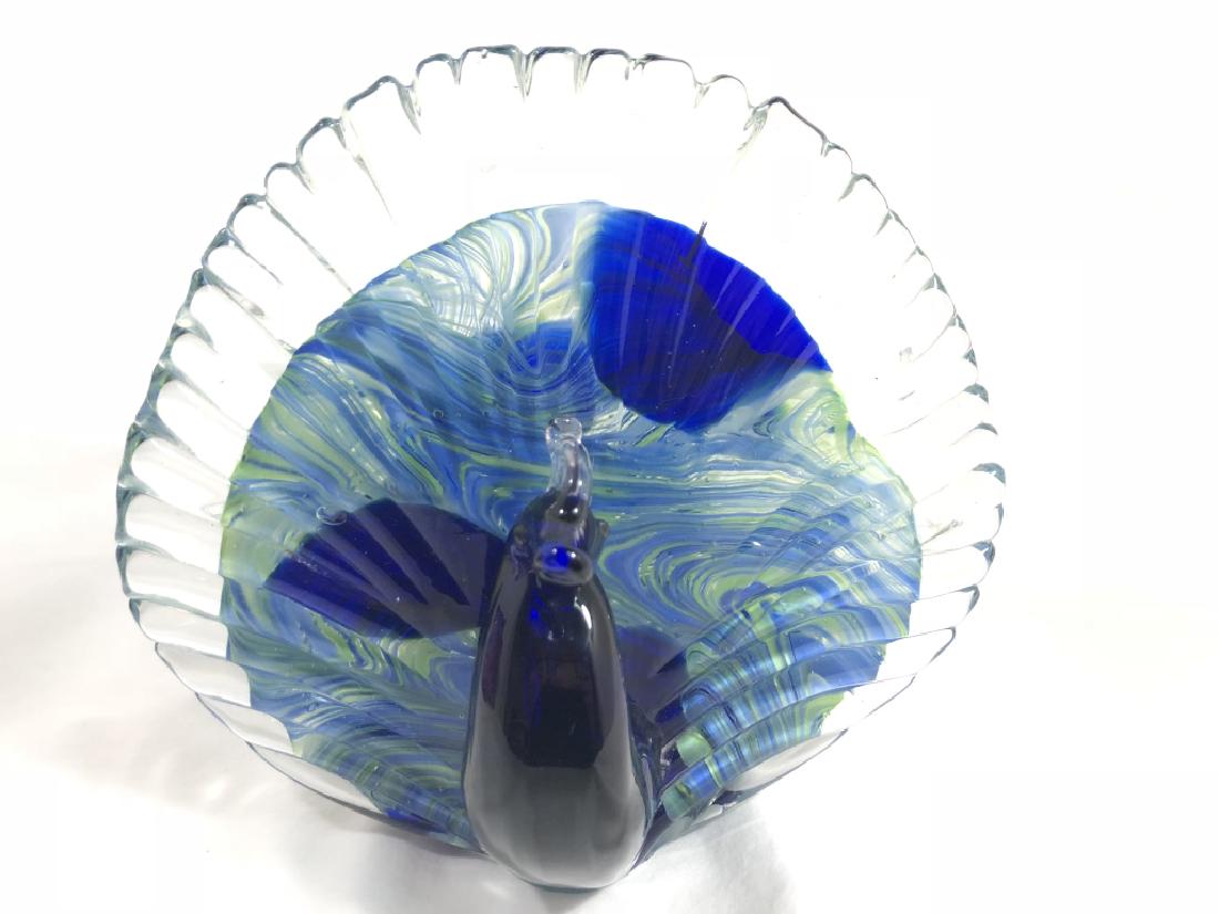 GORGEOUS MURANO GLASS PEACOCK SCULPTURE (1 of 1)