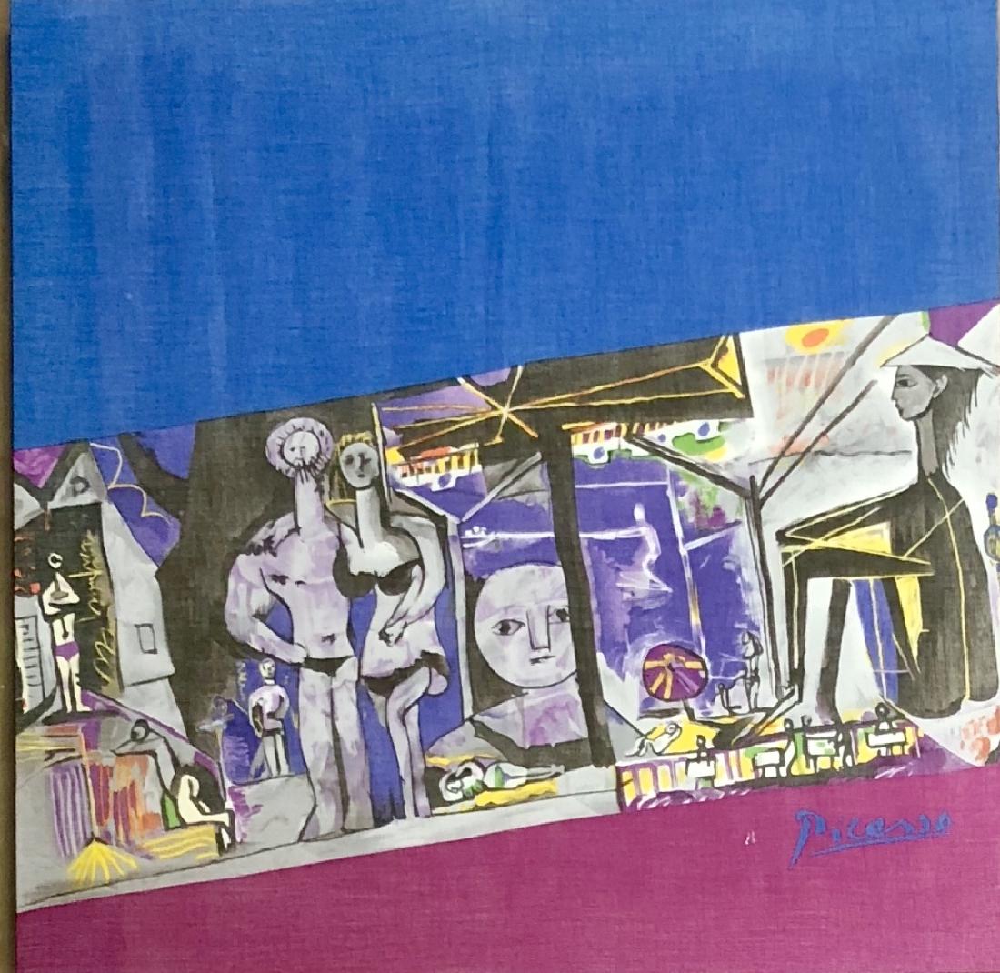 PABLO PICASSO FRAMED PRINT ON SILK FABRIC (1 of 1)