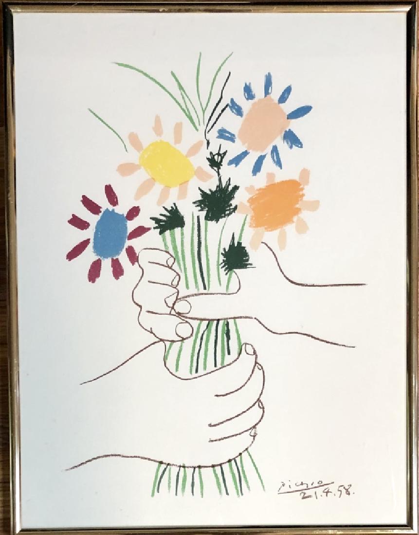 FRAMED VINTAGE PABLO PICASSO FINE ART LITHOGRAPH (1 of 1)