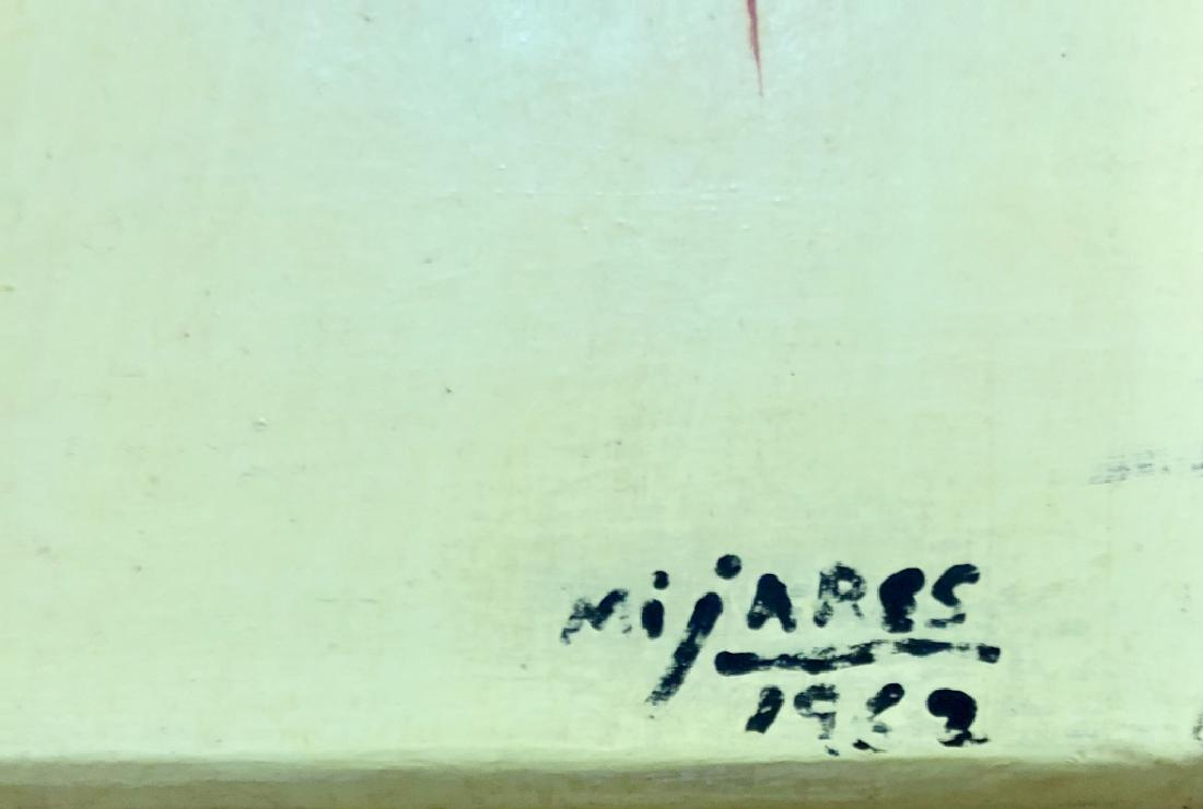 JOSE MARIE MIJARES ABSTRACT OIL ON BOARD V$3,500: The piece is inches high and inches wide. SIGNED: "Mijares."TYPE OF SIGNATURE: Oil in the bottom right corner/MINT CONDITION