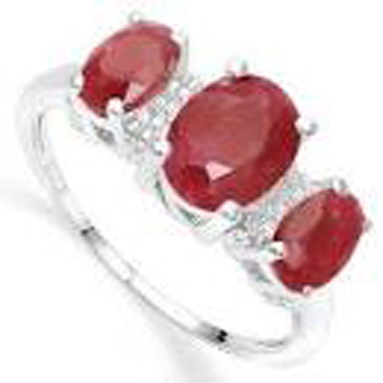 GENUINE RUBY GEMSTONE 2CT RAISED SET STERLING RING: SIZE 8