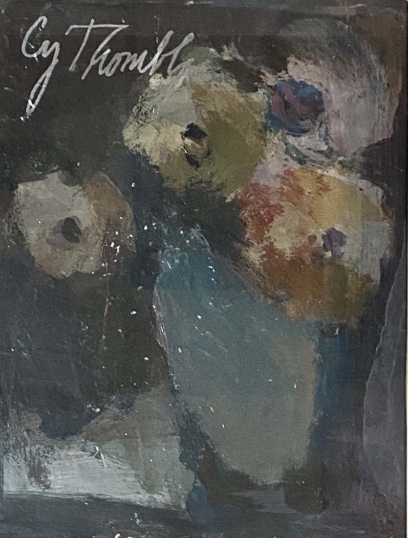 CY TWOMBLY MIXED MEDIA ON PAPER V$15,000: VERY GOOD CONDITION/MEASUREMENTS: The composition is 13 inches high and 10 inches wide. SIGNED: Cy TwomblyEdwin Parker "Cy" Twombly Jr. (/saɪ ˈtwɒmbli/; April 25, 1928 Â– July 5, 201