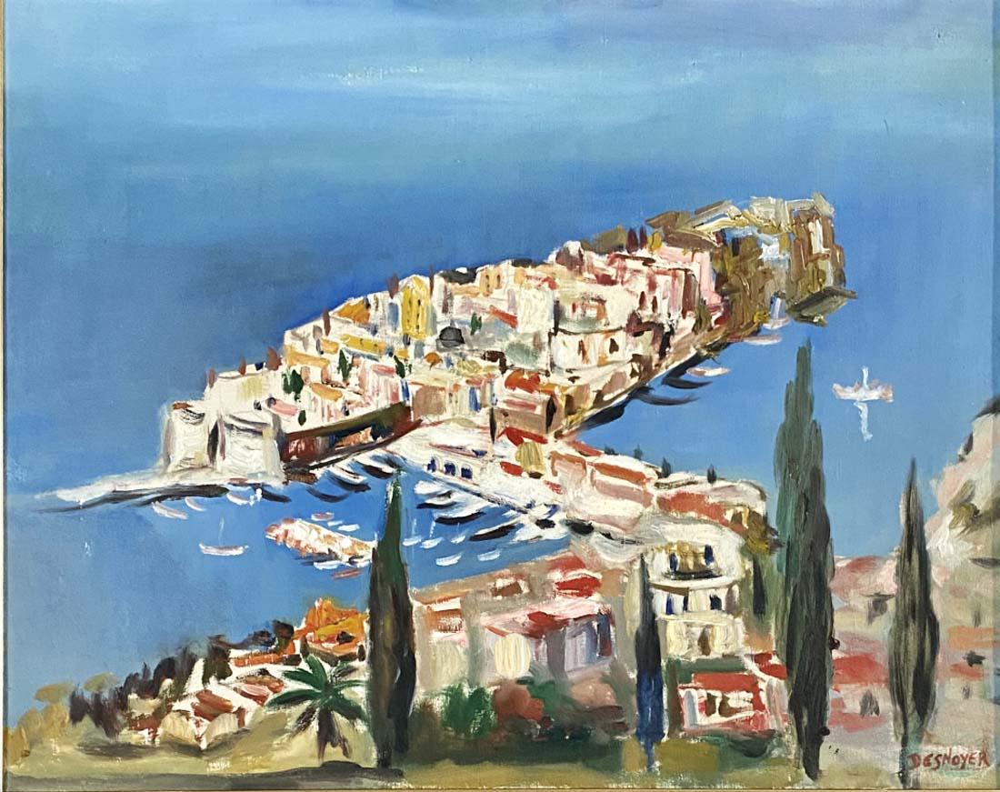 FRANCOIS DESNOYER POLYCHROMATIC OIL/CANVAS V$6,000: MINT CONDITION/MEASUREMENTS: The composition is 24 inches high and 30 inches wide/(1894-1972). Aliases: FranÃ§ois Desnoyer, FranÃ§ois EugÃ¨ne Louis Victor Desnoyer, Jean Desnoyer. Sculptor, Illu