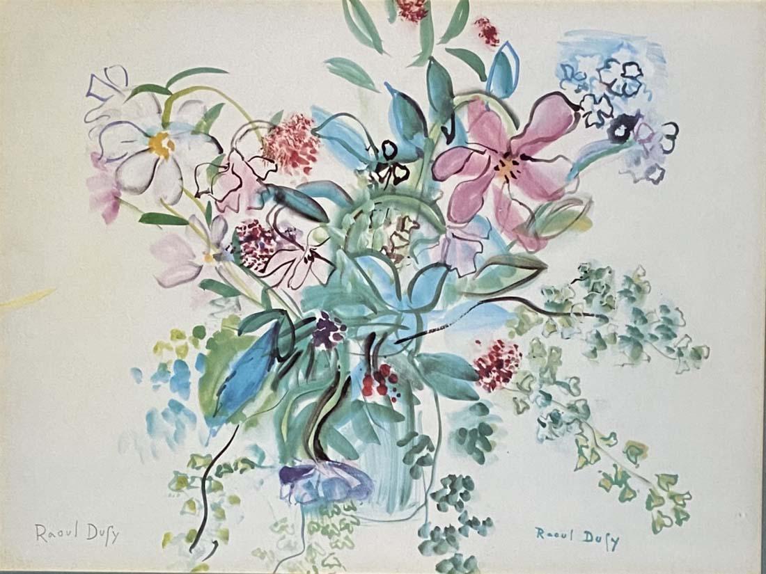 PENCIL SIGNED RAOUL DUFY LITHOGRAPH V$900: MINT CONDITION/MEASUREMENTS: The composition is 19 inches high and 24 inches wide./Raoul Dufy was a French Fauvist painter, brother of Jean Dufy. He developed a colorful, decorative style that became 