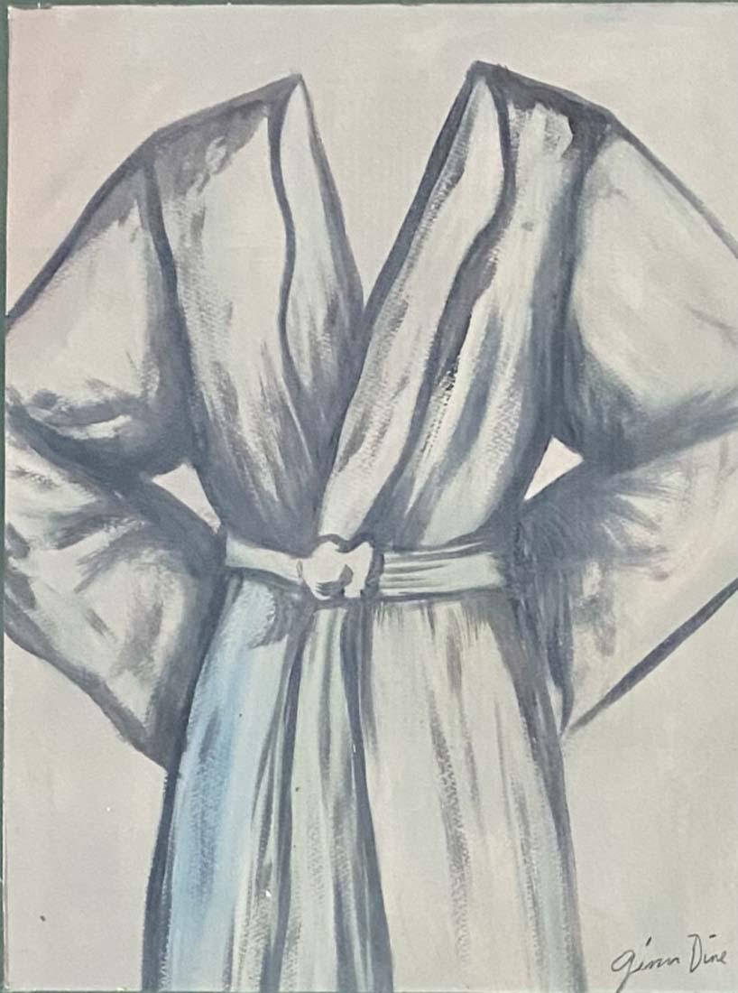 JIM DINE FIGURATIVE WATERCOLOR ON PAPER V$6,000: MINT CONDITION/MEASUREMENTS: The composition is 16 inches high and 12 inches wide./Jim Dine is an American pop artist. He is sometimes considered to be a part of the Neo-Dada movement/ Private collect