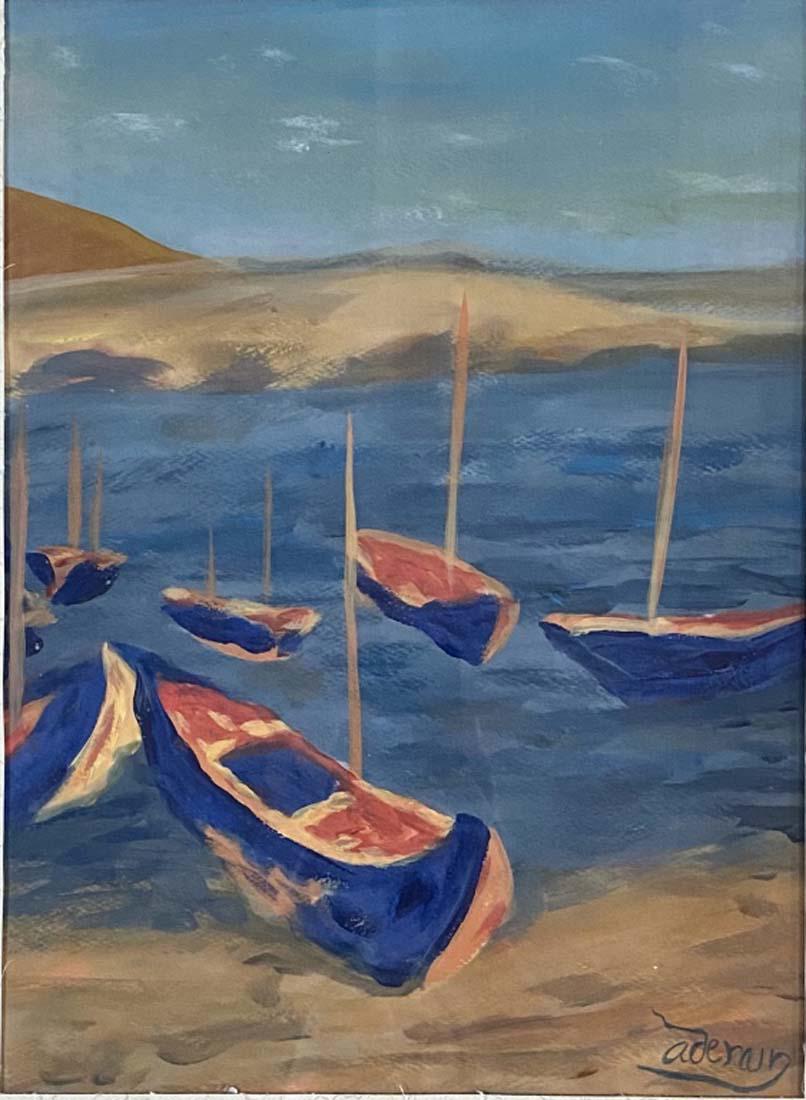 ANDRE DERAIN MIXED MEDIA ON PAPER V$18,000: MINT CONDITION/MEASUREMENTS: The composition is 15 inches high and 11 inches wide./AndrÃ© Derain was a French artist, painter, sculptor and co-founder of Fauvism with Henri Matisse/Private collectio