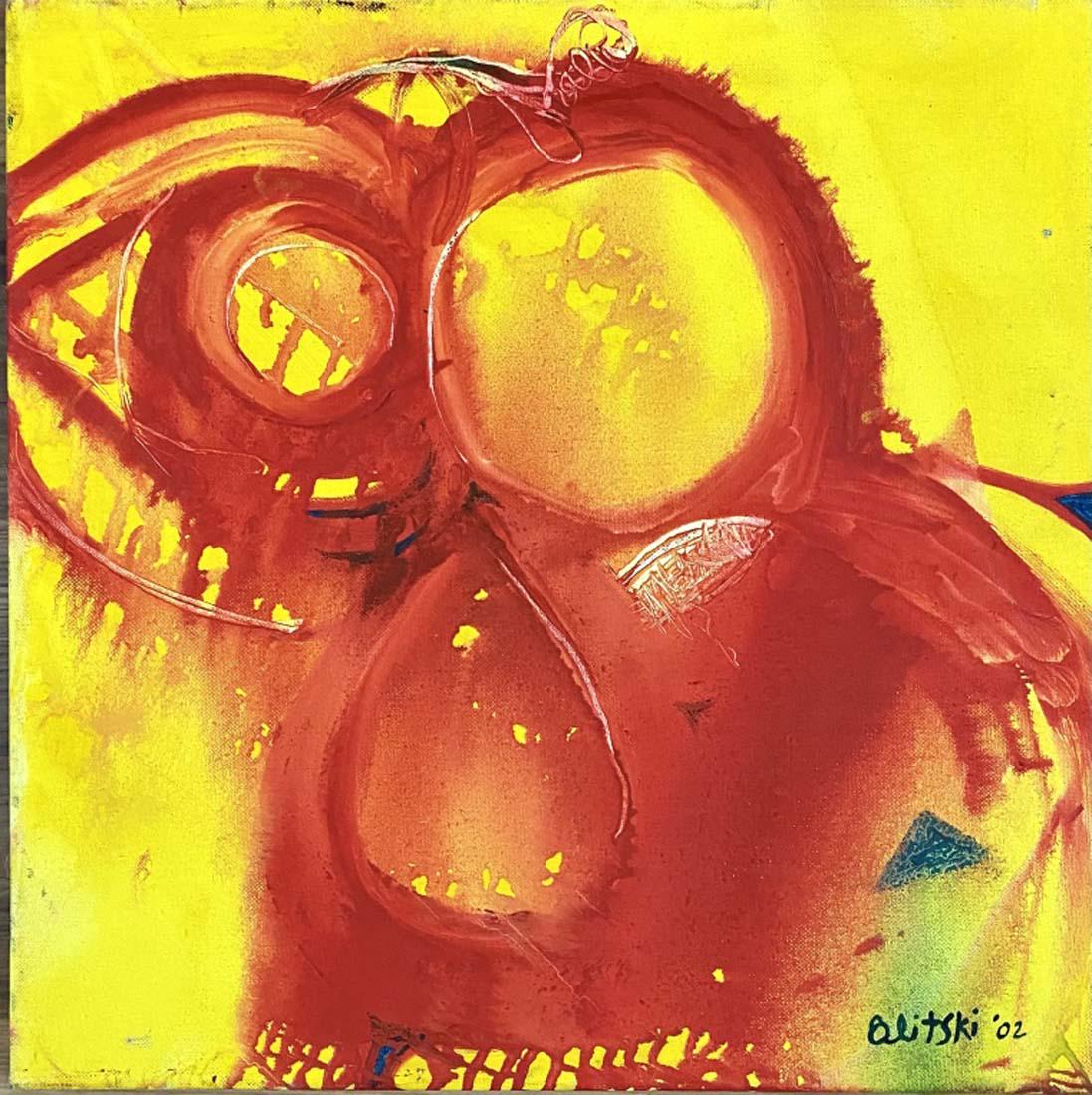 JULES OLITSKI ABSTRACT OIL ON CANVAS V$18,000: MEASUREMENTS: The composition is 18 inches high and 18 inches wide/Jevel Demikovski, known professionally as Jules Olitski, was an American painter, printmaker, and sculptor/ Private collection, Livea