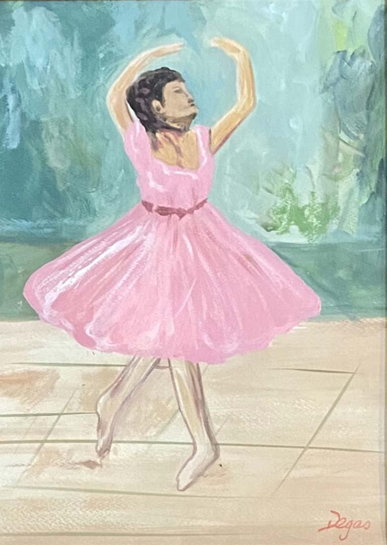 EDGAR DEGAS FIGURATIVE PASTEL ON PAPER V$3,000: MINT CONDITION/MEASUREMENTS: The composition is 14 inches high and 11 inches wide/Edgar Degas was a French artist famous for his pastel drawings and oil paintings of ballerinas. Degas also produced br