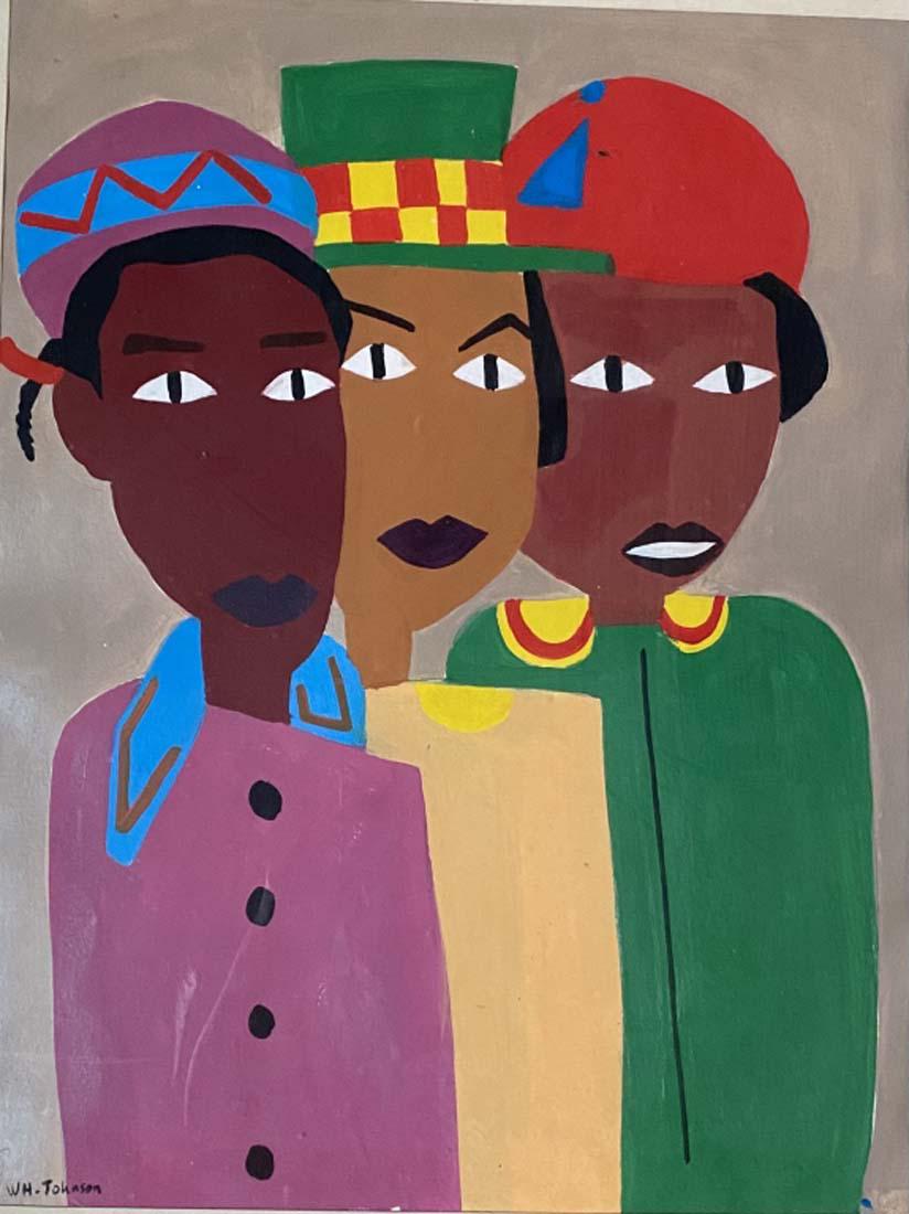 WILLIAM H. JOHNSON SERIGRAPH ON PAPER V$2,500: MINT CONDITION/MEASUREMENTS: The composition is 25 inches high and 19 inches wide/William Henry Johnson was an American painter. Born in Florence, South Carolina, he became a student at the National A