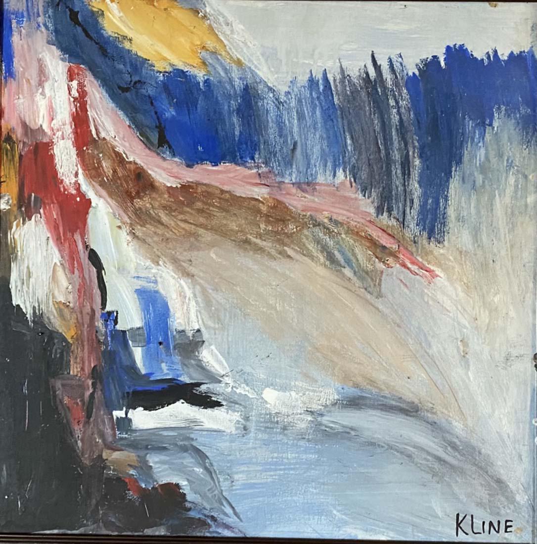 FRANZ KLINE ABSTRACT OIL ON PAPER V$6,500: MINT CONDITION/MEASUREMENTS: The composition is 24 inches high and 24 inches wide./Franz Kline was an American painter. He is associated with the Abstract Expressionist movement of the 1940s and 1950s