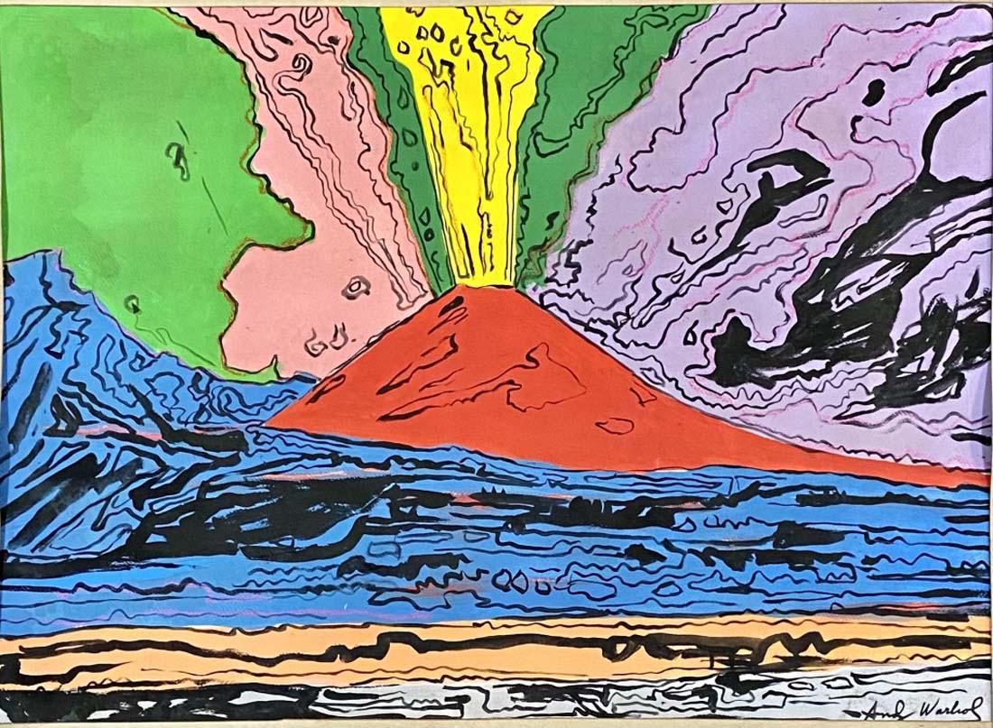ANDY WARHOL SERIGRAPH ON PAPER V$6,000: MINT CONDITION, NO GLASS IN FRAME/MEASUREMENTS: The composition is 21 inches high and 28 inches wide/born Andrew Warhola; August 6, 1928 â€“ February 22, 1987) was an American artist, film direct