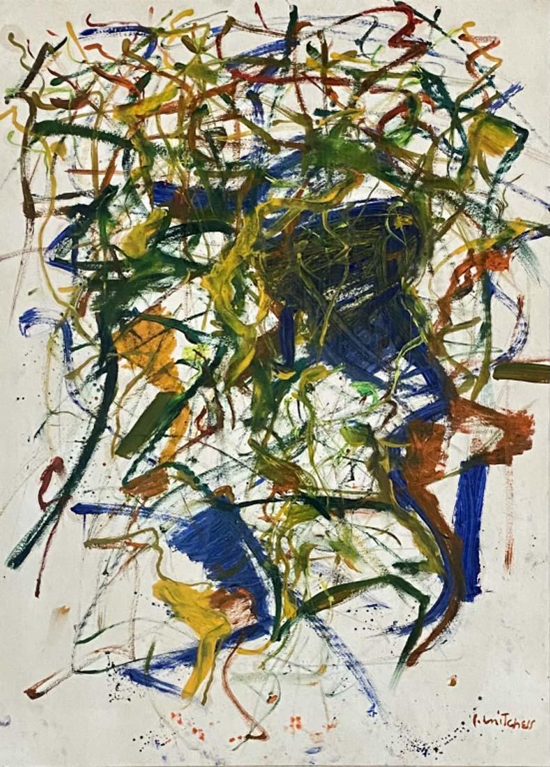 JOAN MITCHELL ABSTRACT MIXED MEDIA/PAPER V$34,000: MINT CONDITION/MEASUREMENTS: The composition is 29 inches high and 21 inches wide./Joan Mitchell was an American "second generation" abstract expressionist painter and printmaker. She was a member of