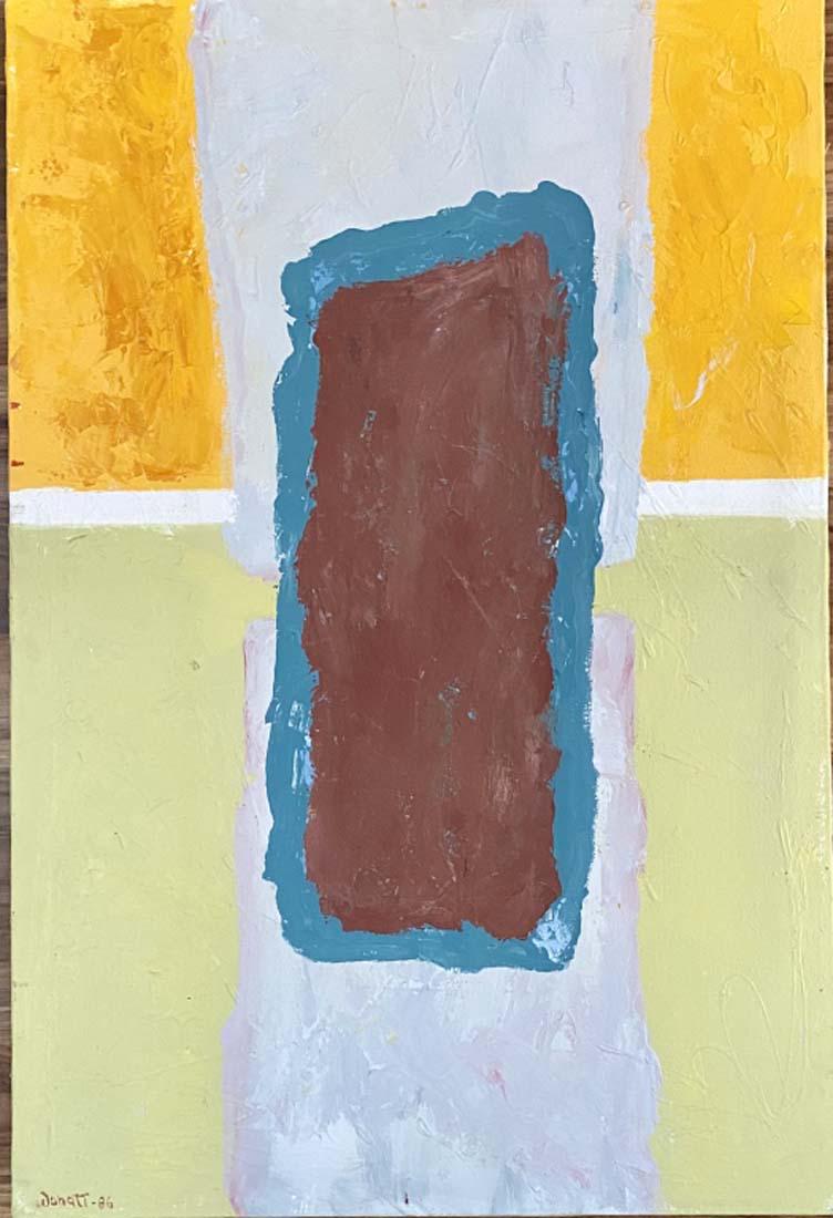 ENRICO DONATI ABSTRACT OIL ON CANVAS V$20,000: MINT CONDITION, NO FRAME/MEASUREMENTS: The piece is 36 inches high and 24 inches wide. "in the style of" /Enrico Donati was an Italian-American Surrealist painter and sculptor./Private collection, Liv