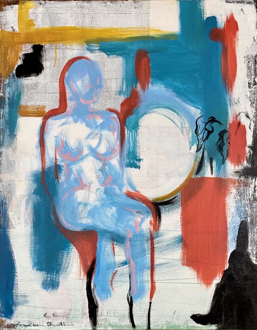 HELEN FRANKENTHALER ABSTRACT OIL ON CANVAS V$12,000: 24"WX30"H MINT CONDITION/NO FRAME/"in the style of" Helen Frankenthaler was an American abstract expressionist painter. She was a major contributor to the history of postwar American painting./Private