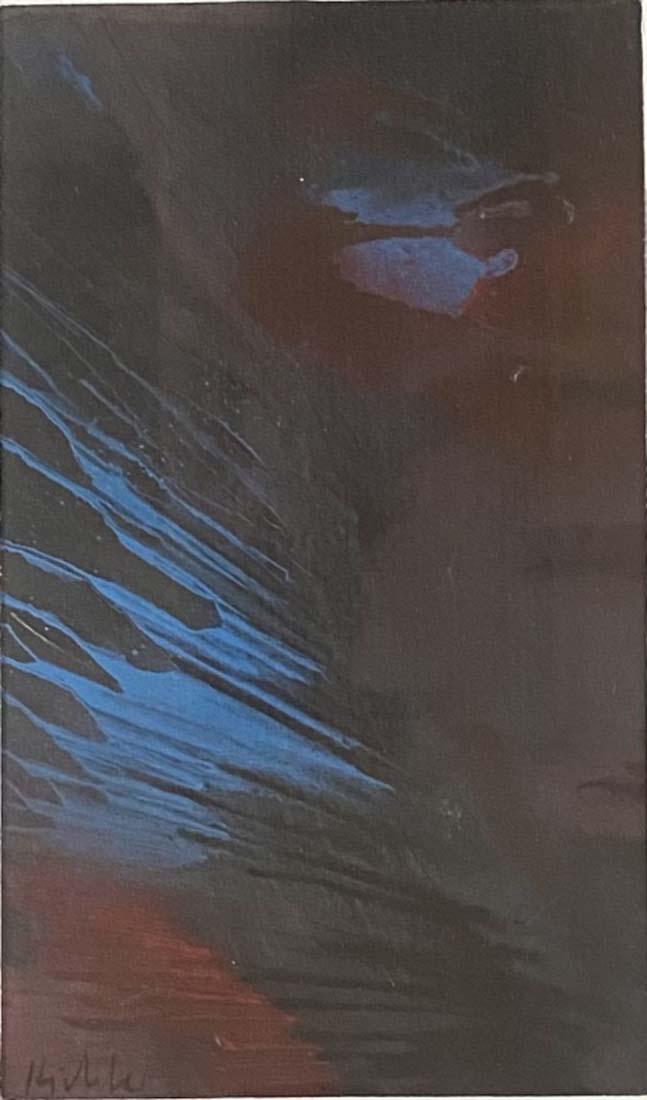 GERHARD RICHTER OIL ON PAPER ABSTRACT V$12,000: 16"WX18.5"H MINT CONDITION/"in the style of" Gerhard Richter is a German visual artist. Richter has produced abstract as well as photorealistic paintings, and also photographs and glass pieces/Private