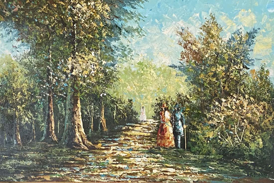 YOLANDE ARDISSONE IMPRESSIONIST OIL/CANVAS V$10,000: MINT CONDITION/MEASUREMENTS: The composition is 24 inches high and 35 inches wide/ "in the style of" Yolande Ardissone is a French painter. Born in Bueil, she studied at the Beaux-Arts and at the Acad