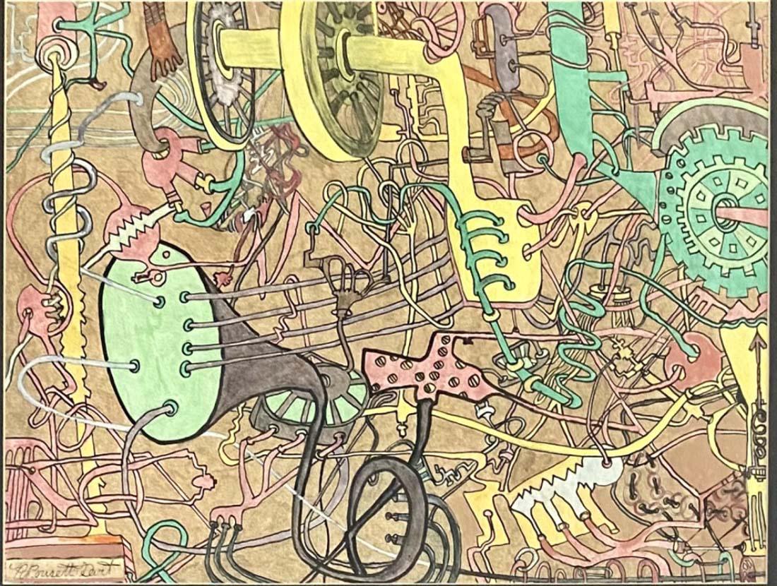 RICHARD POUSETTE-DART DRAWING ON PAPER V$12,000 (1 of 3)