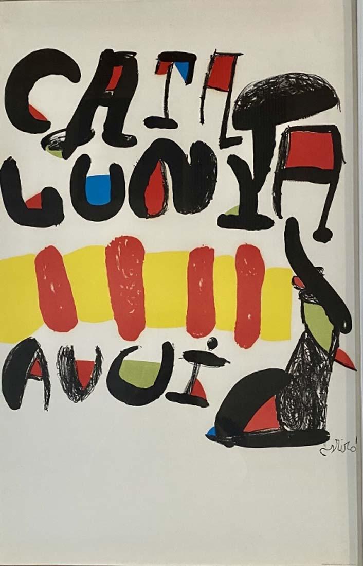 FRAMED JOAN MIRO ABSTRACT FINE ART POSTER (1 of 3)