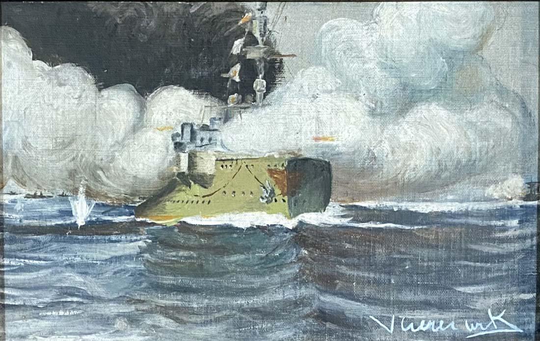 MAURICE DE VLAMINCK OIL ON BOARD SEASCAPE V$3,200 (1 of 3)