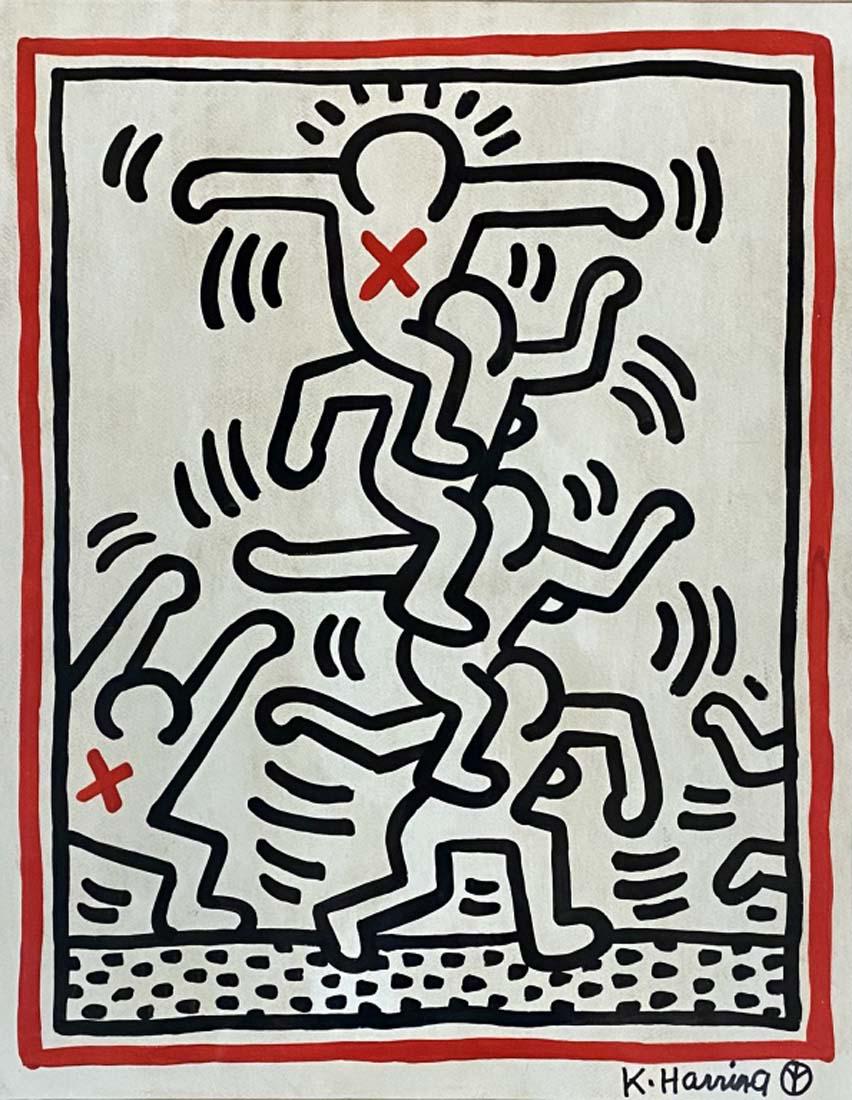 KEITH HARING FIGURATIVE OIL ON PAPER V$12,000 (1 of 3)