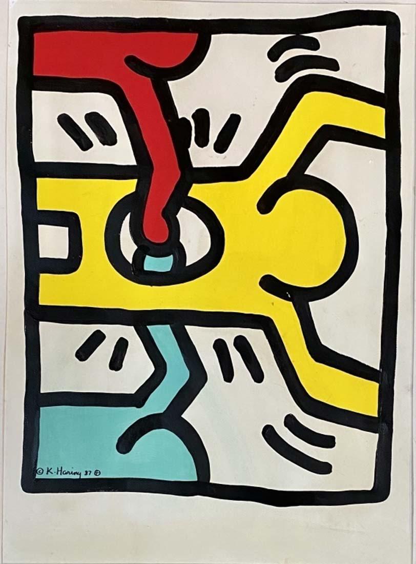 KEITH HARING SERIGRAPH POP ART ON PAPER V$5,000 (1 of 3)