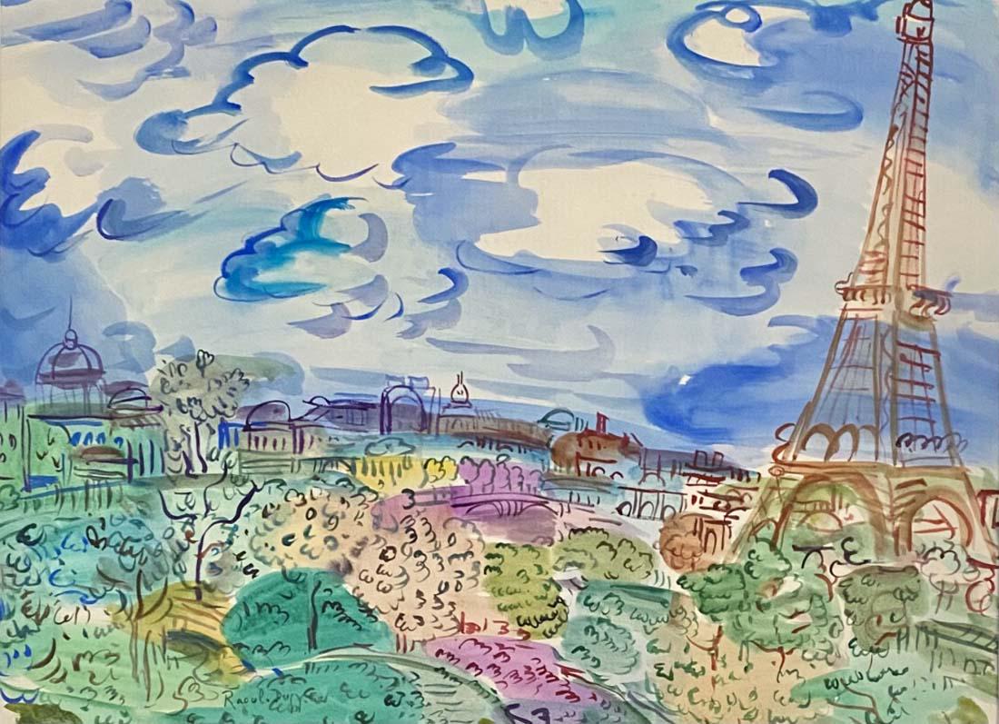 FRAMED RAOUL DUFY EIFEL TOWER FINE ART PRINT V$3,500 (1 of 3)