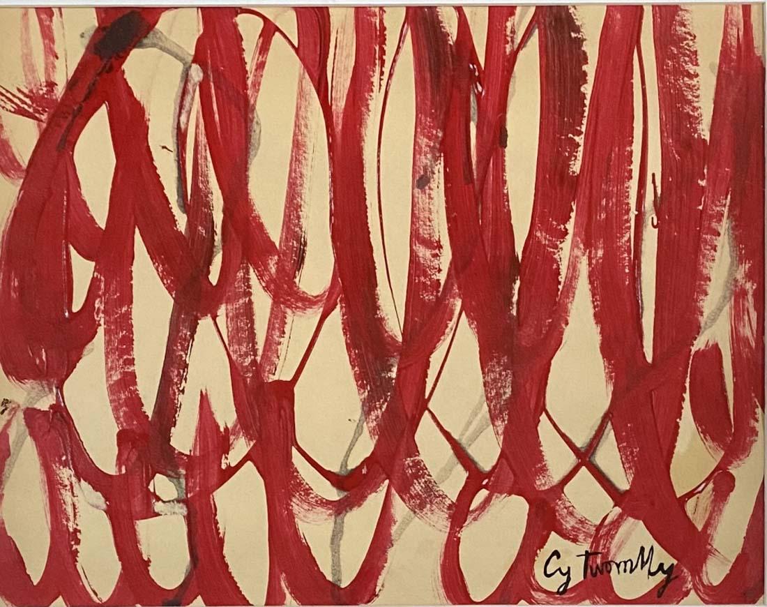 CY TWOMBLY ABSTRACT OIL ON PAPER V$15,000 (1 of 3)
