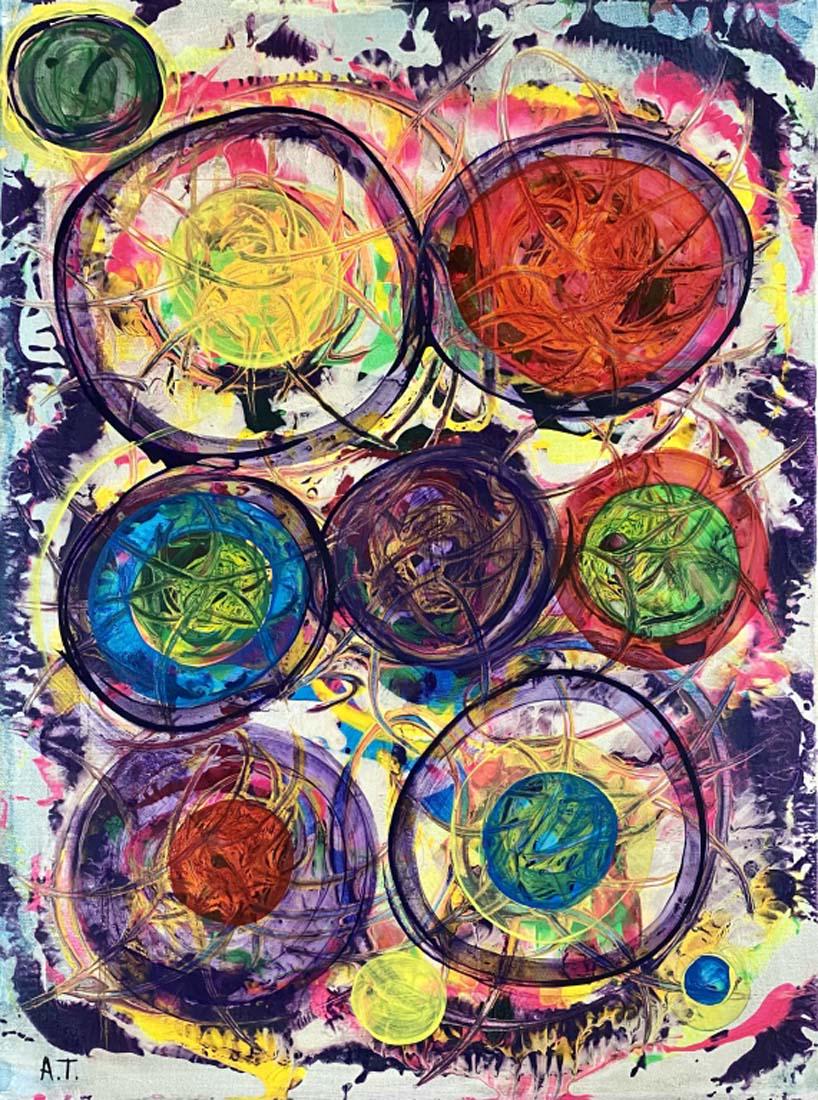 ATSUKO TANAKA ABSTRACT OIL ON CANVAS V$40,000 (1 of 3)