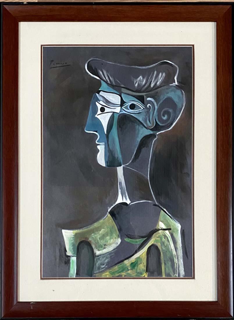 PABLO PICASSO OIL ON PAPER FIGURATIVE PAINTING V$19,000 (1 of 3)