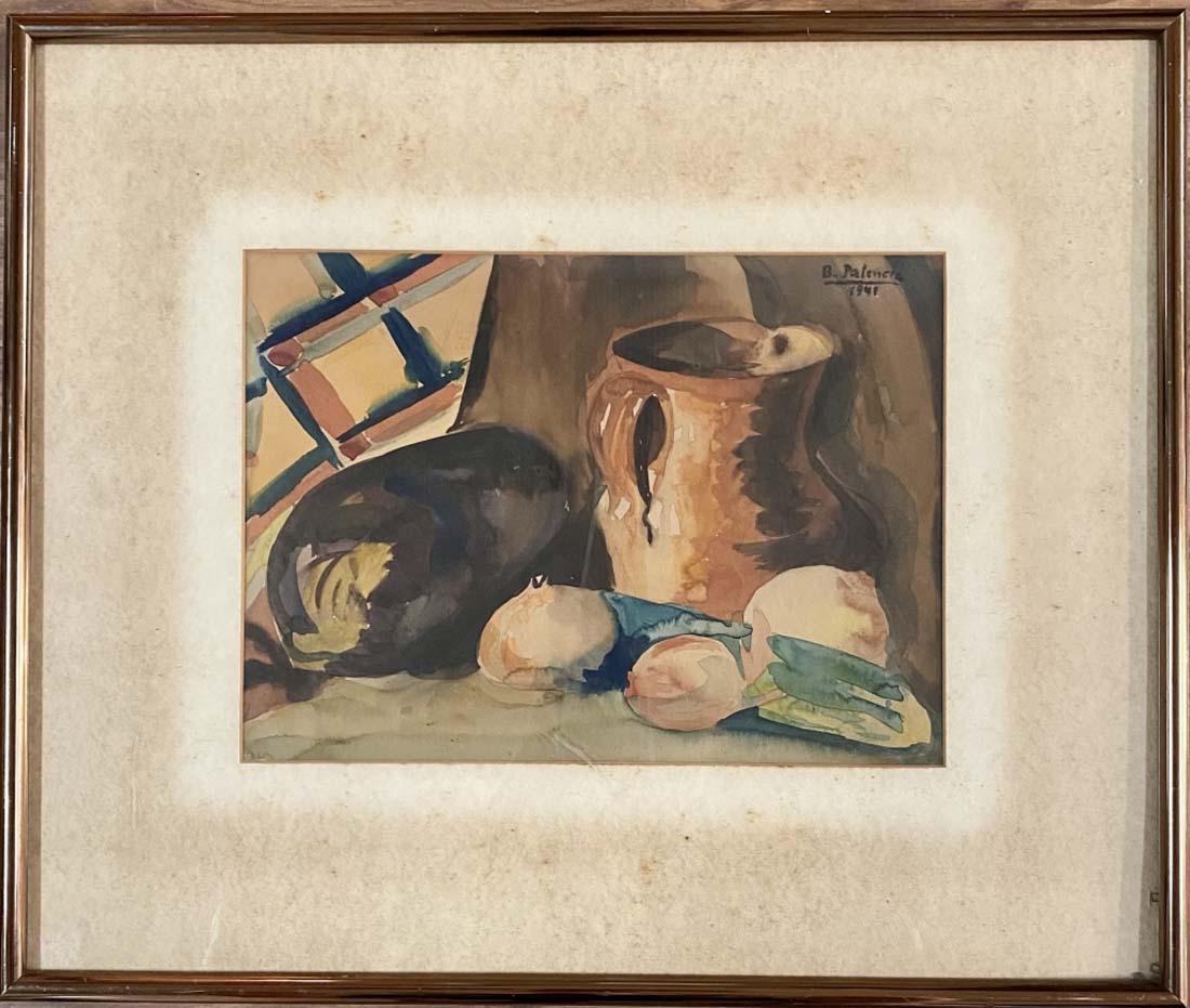 BENJAMIN PALENCIA STILL LIFE WATERCOLOR V$4,000 (1 of 3)