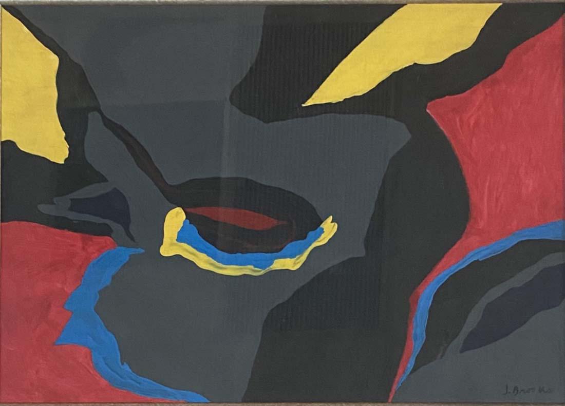 JAMES BROOKS OIL ON PAPER ABSTRACT PAINTING V$16,000 (1 of 3)