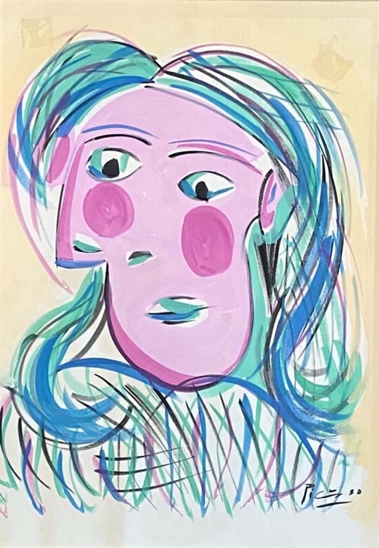 PABLO PICASSO CUBIST MIXED MEDIA ON PAPER V$5,000 (1 of 3)