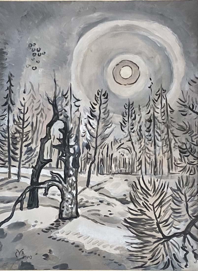 CHARLES BURCHFIELD MIXED MEDIA ON PAPER V$3,500 (1 of 3)