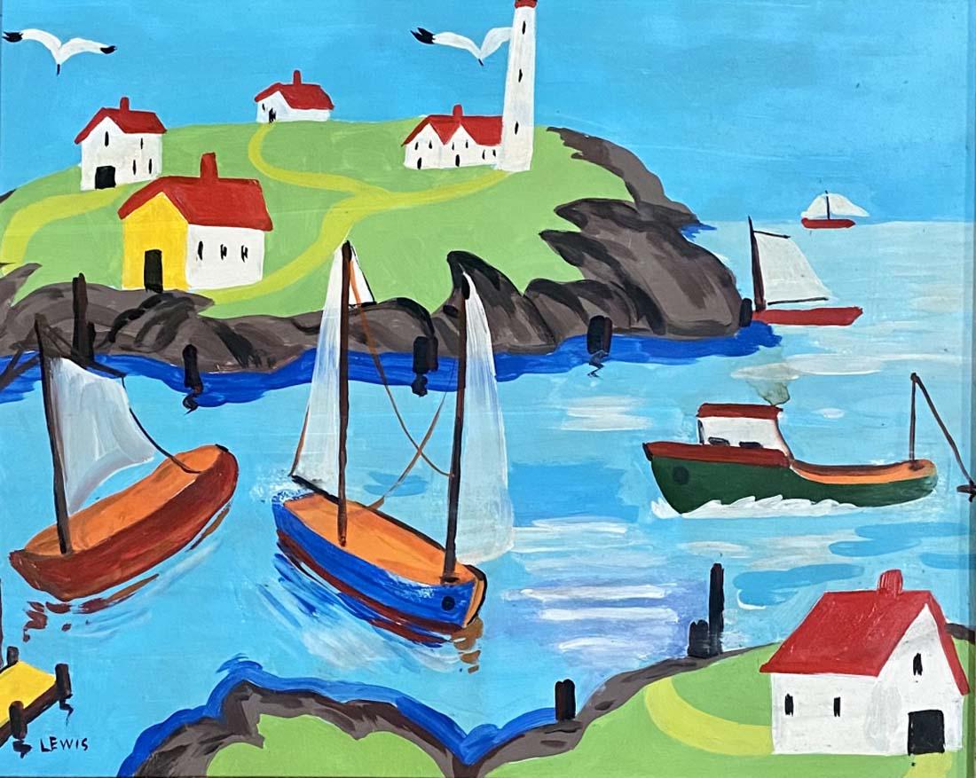 MAUD LEWIS FOLK ART OIL ON BOARD PAINTING V$18,000 (1 of 4)