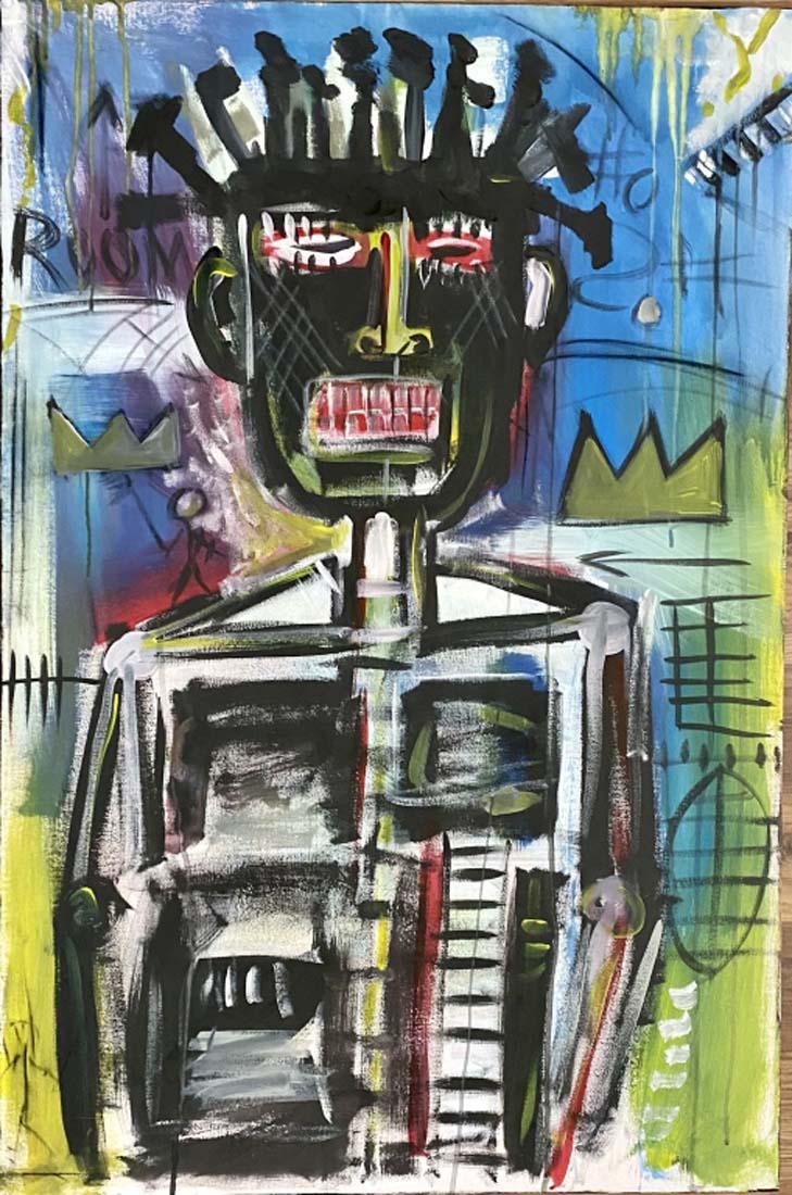 JEAN MICHEL BASQUIAT ABSTRACT OIL ON CANVAS V$28,000 (1 of 4)