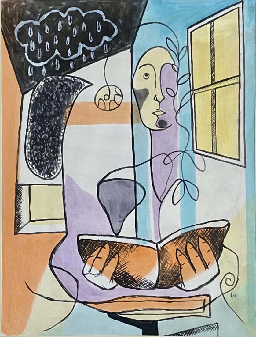 LE CORBUSIER WATERCOLOR,GOACHE AND INK ON PAPER (1 of 3)