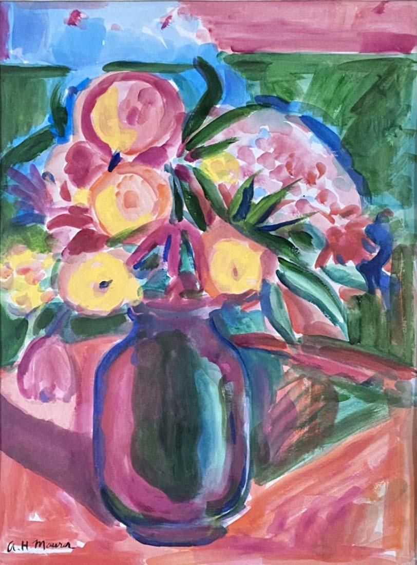 ALFRED MAURER WATERCOLOR STILL LIFE ON PAPER V$33,000 (1 of 3)