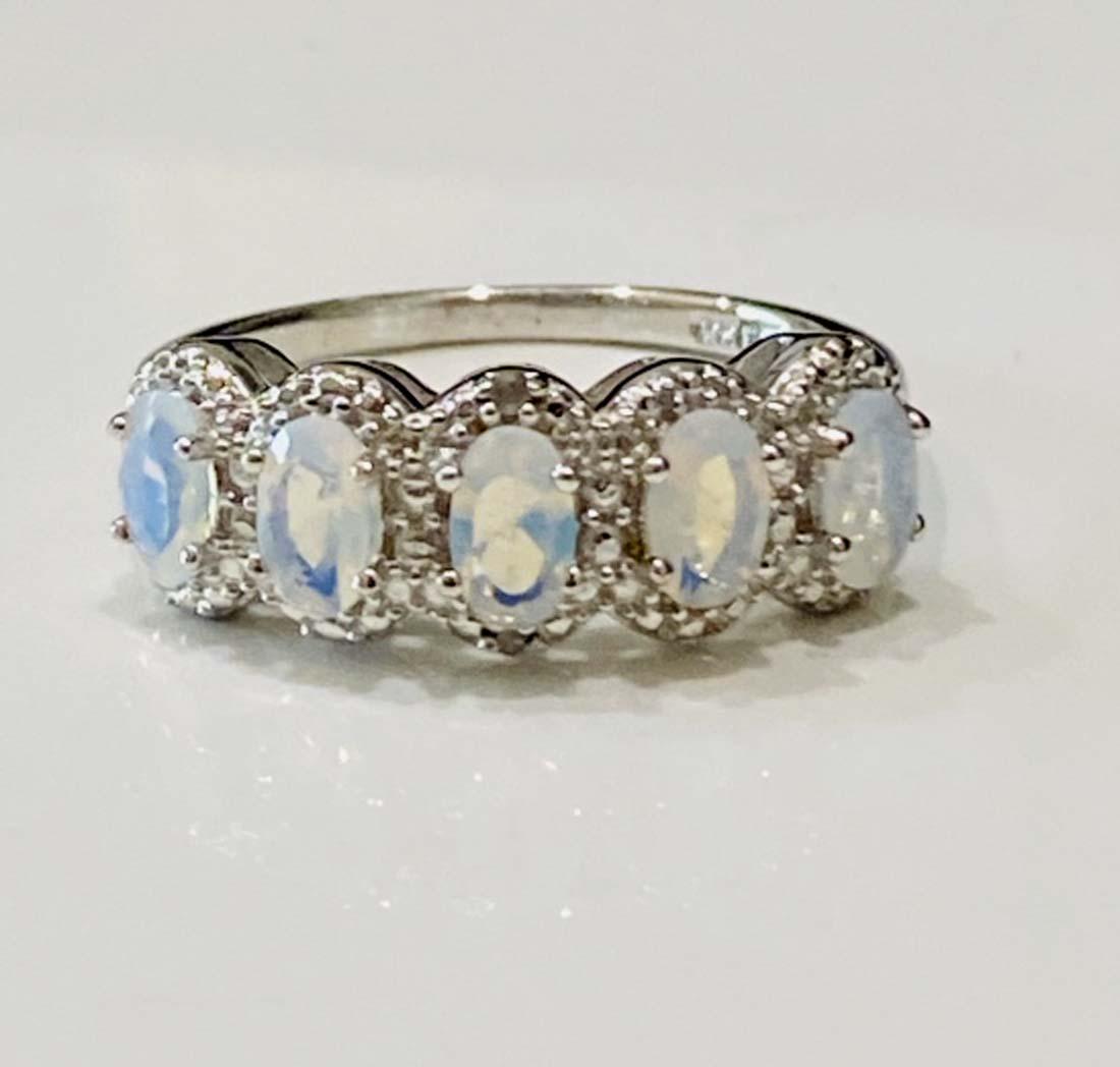 GORGEOUS FIRE OPAL 3CT STERLING ESTATE RING (1 of 1)