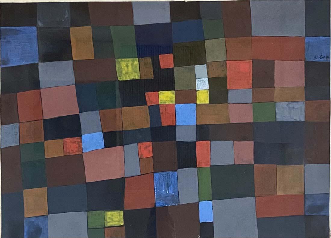PAUL KLEE ABSTRACT CUBIST OIL ON PAPER V$29,000 (1 of 3)