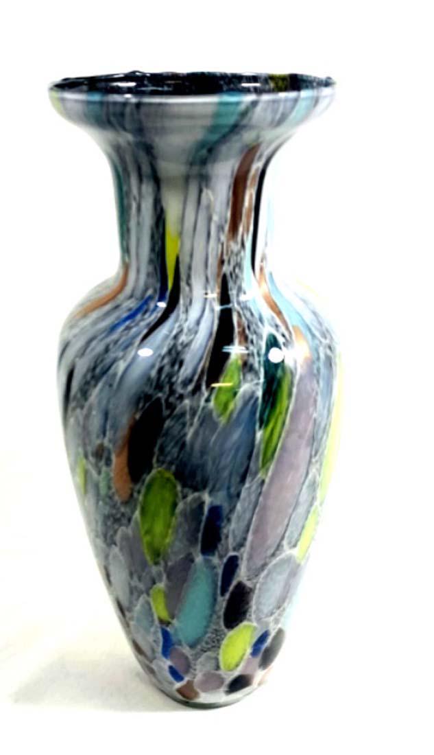 STUNNING TALL MULTI COLOR/COPPER SPOT VENETIAN VASE (1 of 1)