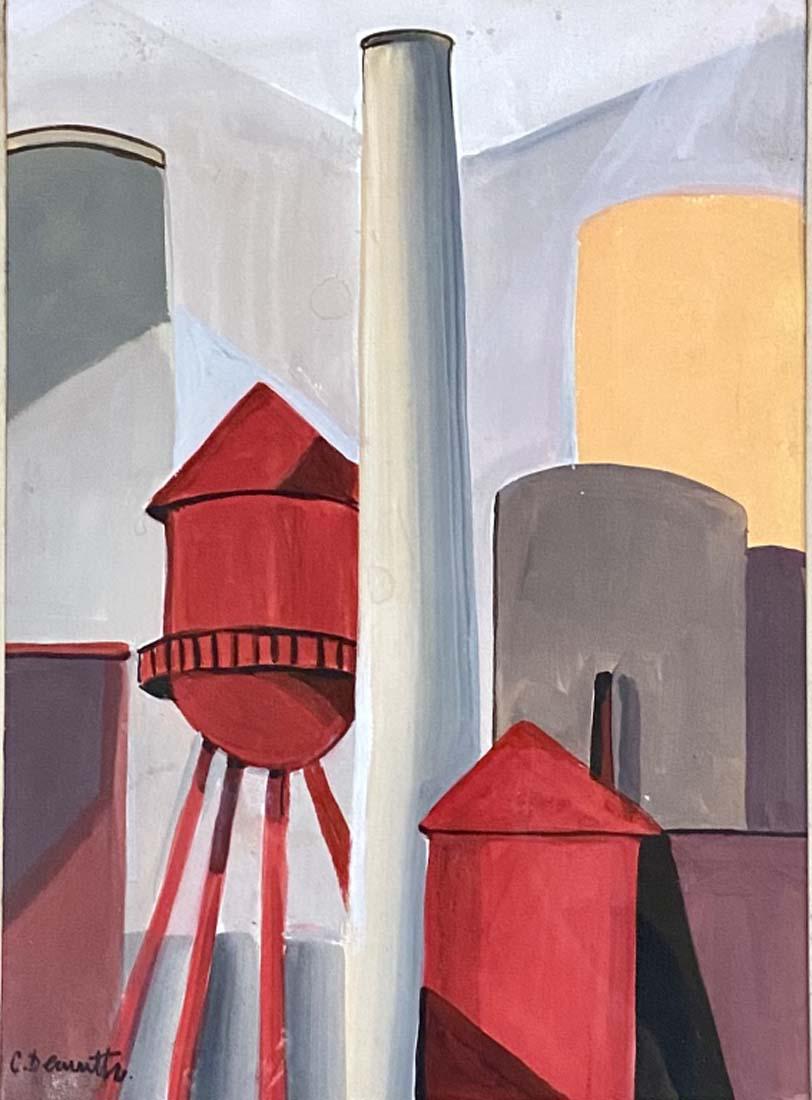 CHARLES HENRY DEMUTH OIL ON PAPER PAINTING V$22,000 (1 of 3)