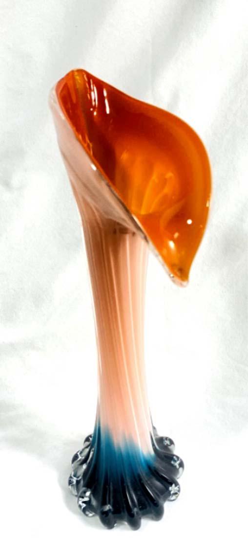 BEAUTIFUL VINTAGE MURANO CALA LILY GLASS VASE (1 of 1)