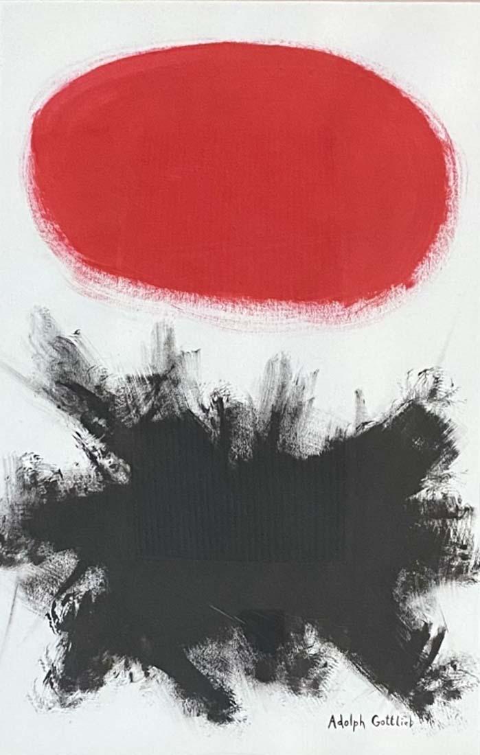 ADOLPH GOTTLIEB ABSTRACT OIL ON PAPER V$15,000 (1 of 3)