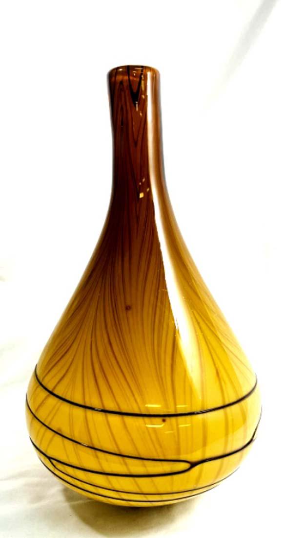 FANTASTIC LARGE MURANO GLASS WRAP PULLED FEATHER VASE (1 of 1)