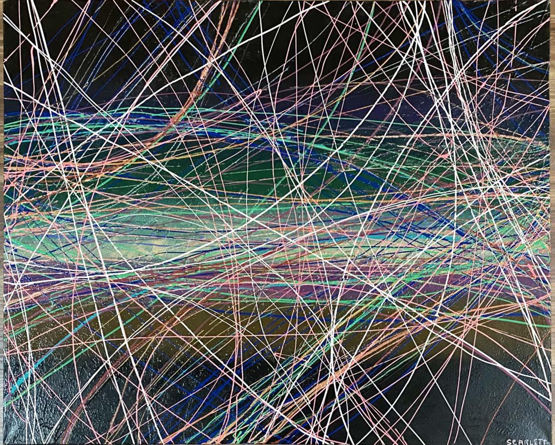 ROLPH SCARLETT ABSTRACT OIL ON CANVAS V$17,000 (1 of 3)