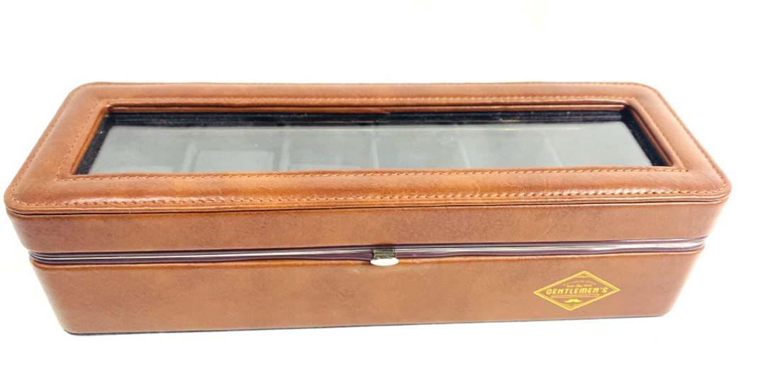HANDSOME LEATHER GENTLEMEN'S WATCH ORGANIZER (1 of 2)