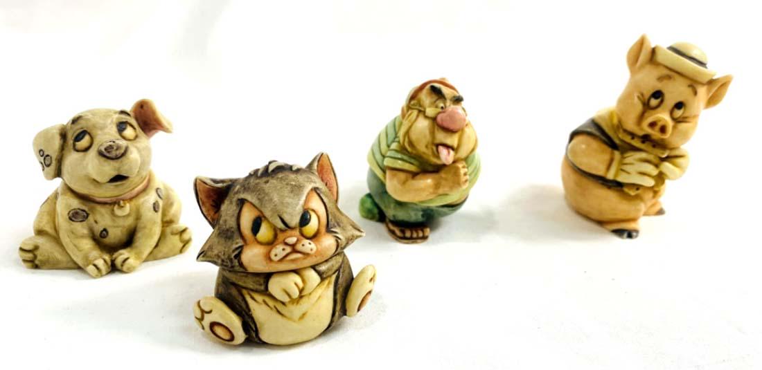 LOT OF ASSORTED DISNEY COLLECTIBLE HARMONY KINGDOM: 4 ASSORTED FIGURINES (HARMONY KINGDOM)/MINT CONDITION, NO BOXES