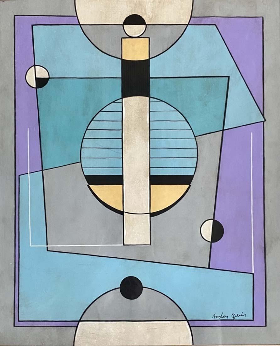 CARMELO ARDEN QUIN GEOMETRIC ACRYLIC ON PAPER V$2,500 (1 of 3)