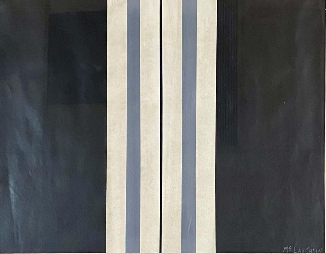 MICHAEL MCLAUGHLIN MIXED MEDIA ON PAPER V$3,500: GOOD CONDITION/MEASUREMENTS: The composition is 18 inches high and 24 inches wide/"in the style of"MICHAEL MCLAUGHLIN/Private collection, Liveauctioneers policy requires to state "in the style of", no